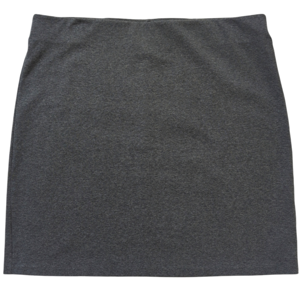 Old Navy Ponte Heather Pencil Skirt XL Grey Stretch Waistband